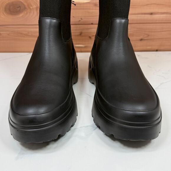 Hunter Explorer Lug Chelsea Leather Boot Black Women's size 9 US - NEW - Picture 11 of 13